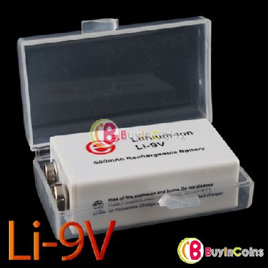 9В 500mAh литий-ионная аккумуляторная батарея