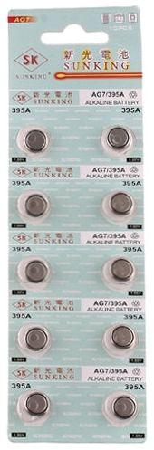 10 х AG7 LR927 SR927SW LR57 щелочные батареи
